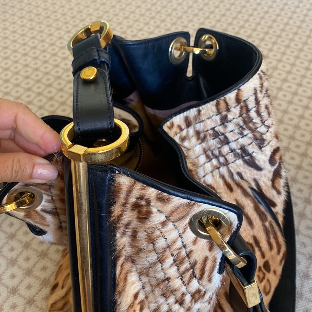 Jimmy Choo leopard print calf hair ALEX bag - Picture 9 of 10